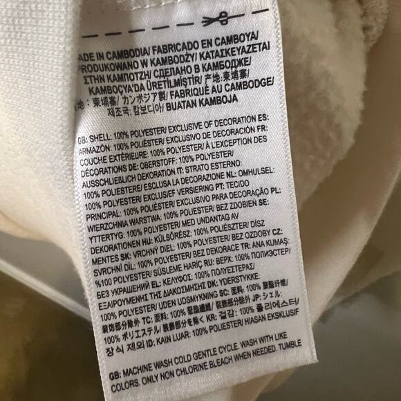 Vans Fleece Tan and Beige Hoodie Sweatshirt Size S - Picture 5 of 5